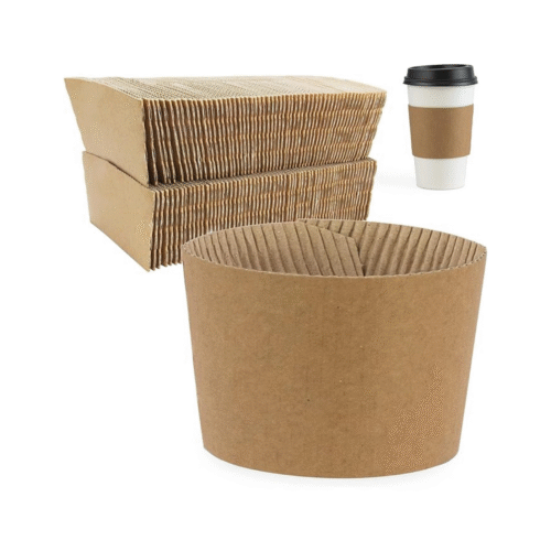 Kraft Coffee Cup Sleeves Disposable for Hot Drinks